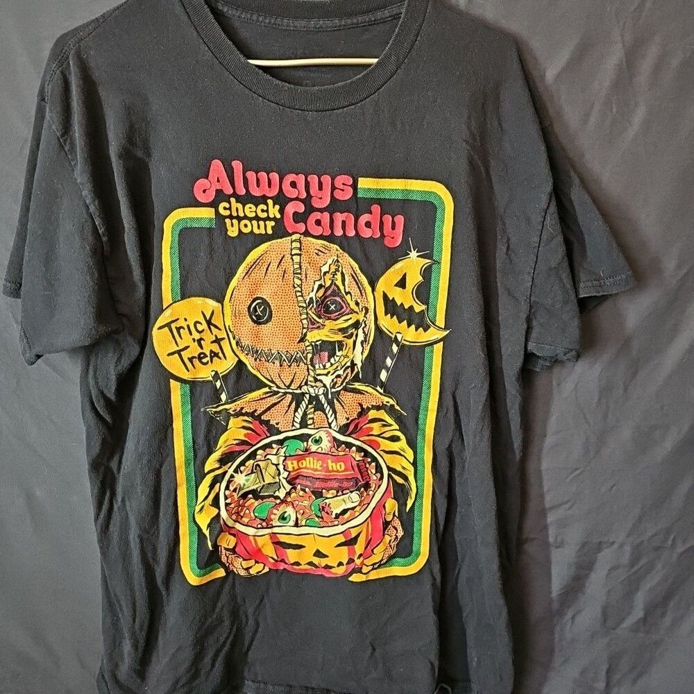 Steven Rhodes TRICK R TREAT "ALWAYS CHECK YOUR CANDY" horror T-SHIRT Large